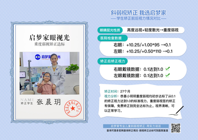 张晨玥·重度弱视27个月达标