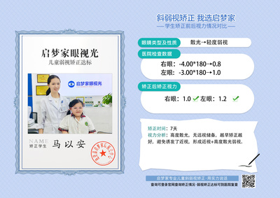 马以安·轻度弱视7天达标