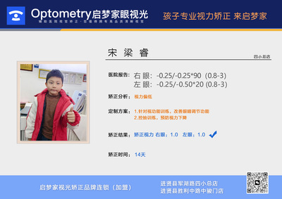 宋梁睿·视力偏低14天达标✅️